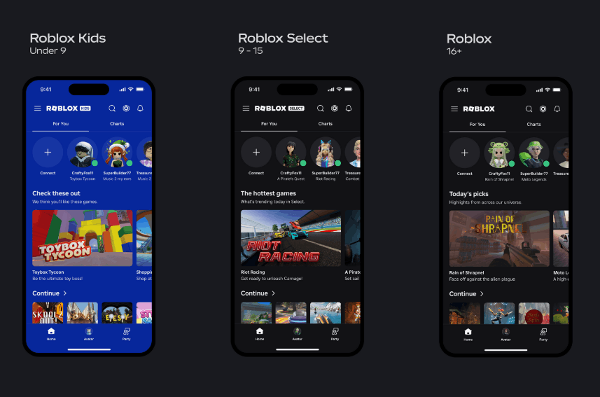 Roblox new age group Roblox new age group